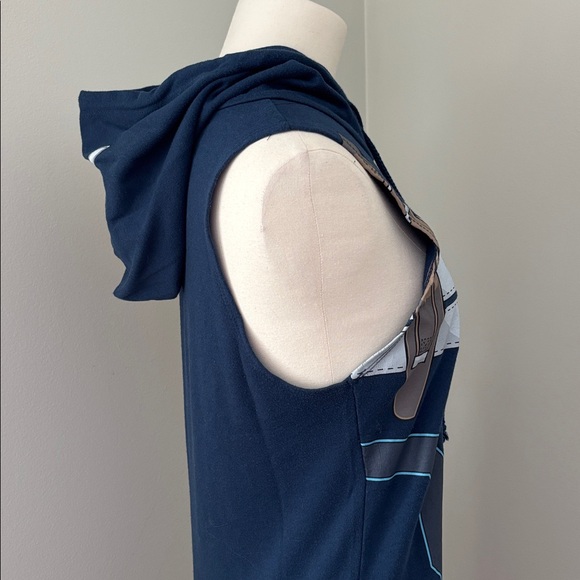 Mighty Fine Captain America Winter Solider Marvel Hooded Sleeveless Dress Size S - Picture 6 of 8